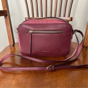 Lily & Ivy Burgundy & Wine Shades Faux Leather Gold Crossbody Purse Bag